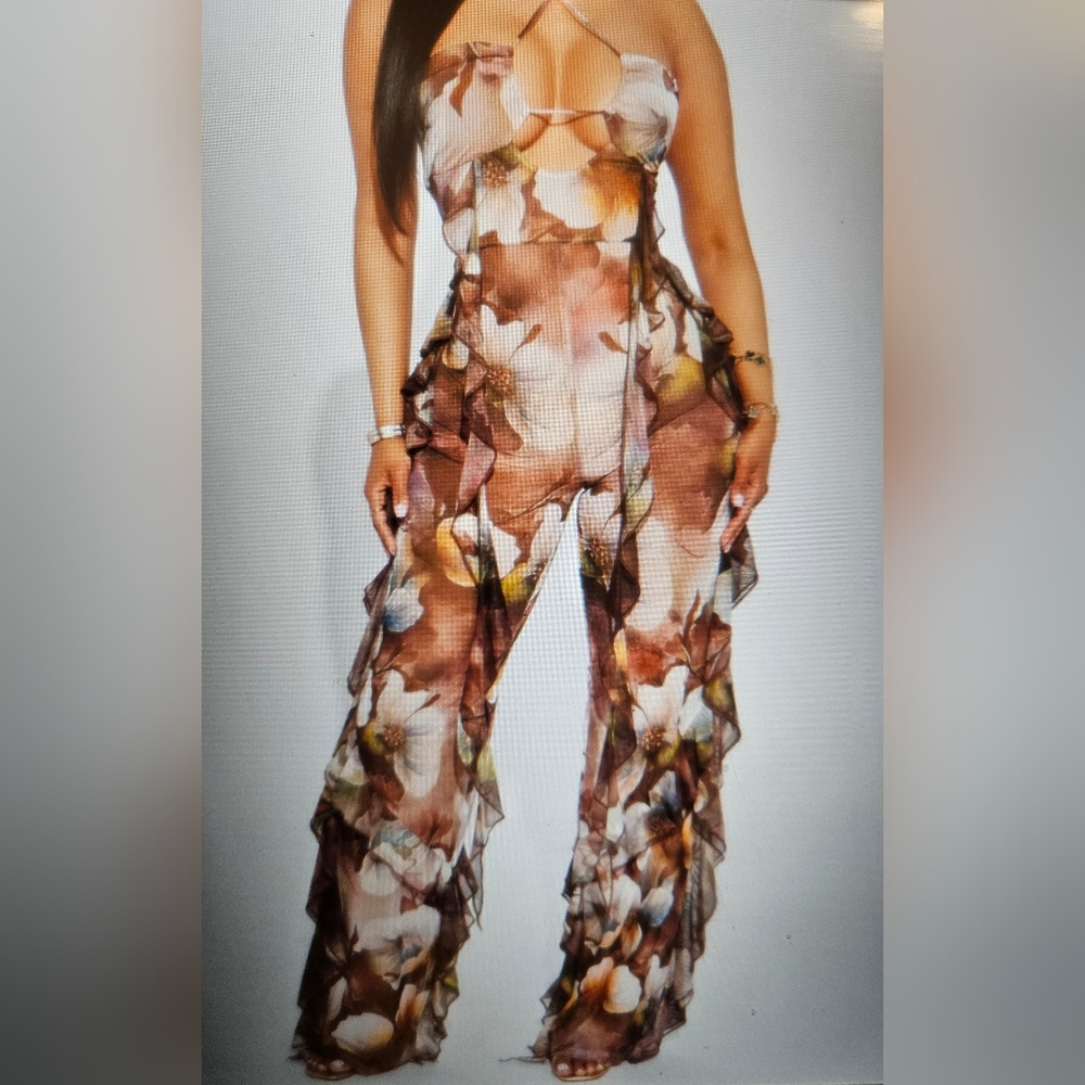 Floral Sheer Jumpsuit